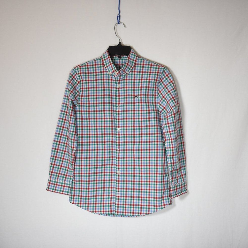 Vinyard Vines Boys Plaid Button-down Long Sleeve Shirt. Size M(12-14).
